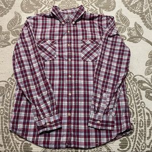 Men’s Warp and Weft Plaid Button Down Sz XL